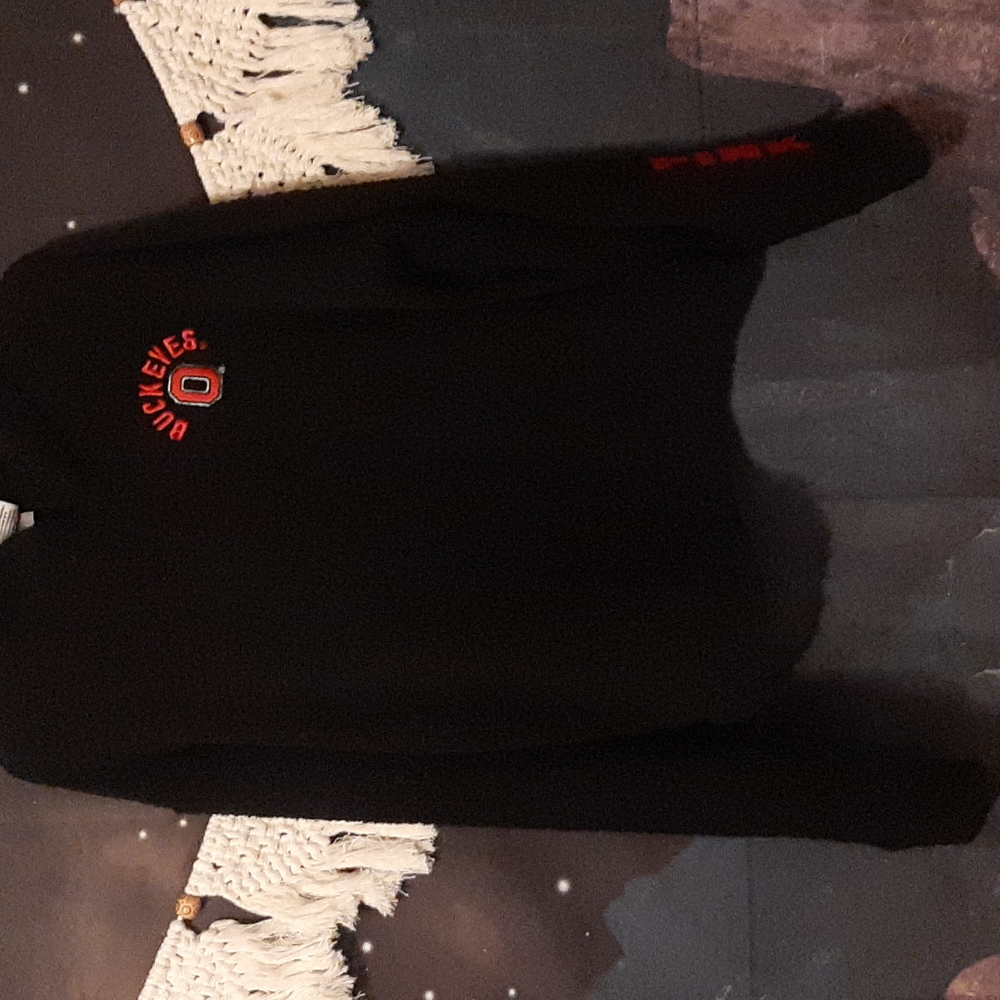 EUC Victorias Secret pink hooded fuzzy sweatshirt ohio state buckeyes size small